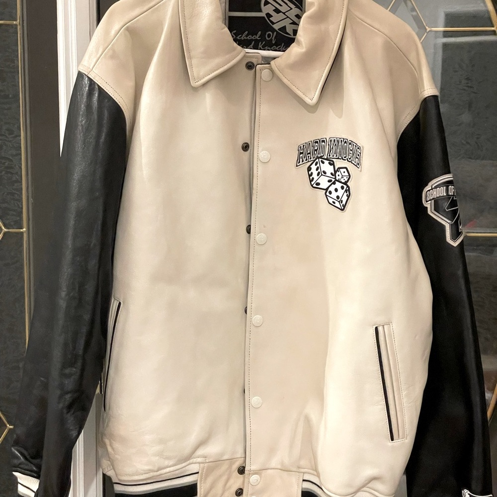 Vintage school of hard knocks leather jacket, MINT CONDITION SIZE XL
